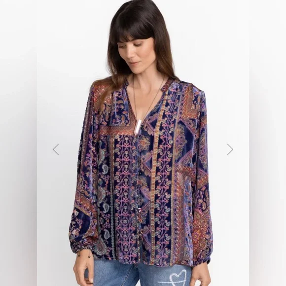 Johnny Was Omo burnout blouse. - Picture 1 of 4